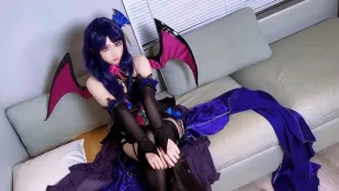 Genshin Raiden Shogun Succubus Ver Cosplay, Em Coser Tạm Trú Nhà Biến Thành Succubus Quyến Rũ Tôi Đụ